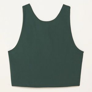 Girlfriend Collective Dylan Cropped Tank color moss